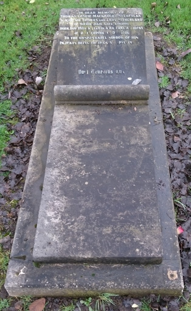 Thomas leslie mcnaught Sutherland Grave Anfield cemetery (son of HSBC founder)